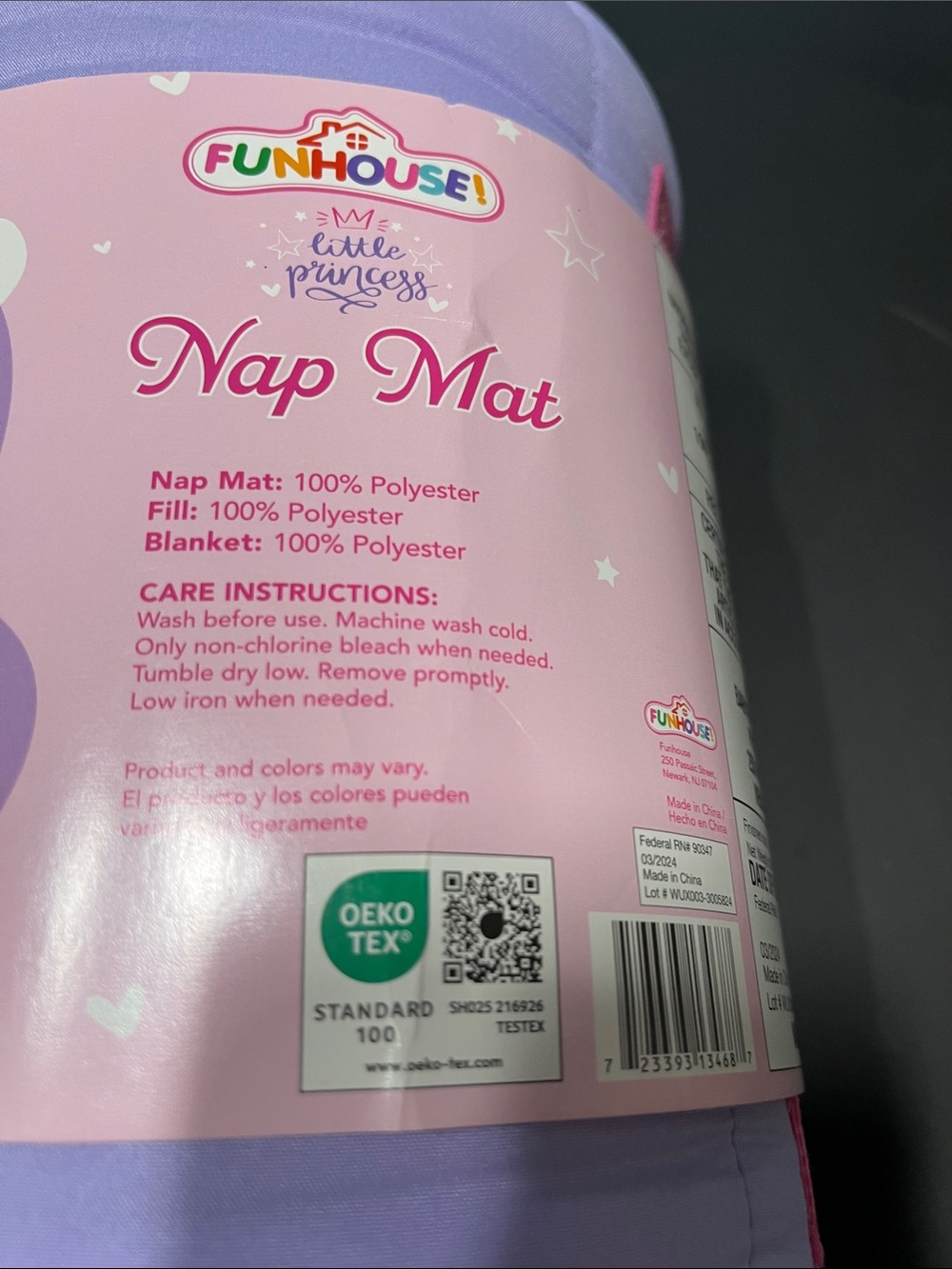 Funhouse Little Princess Nap Mat - Picture 4 of 4